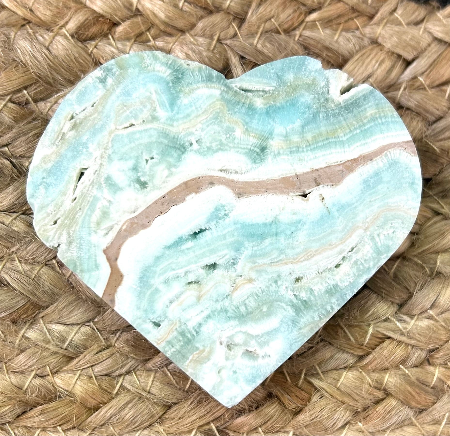 Hemimorphite Heart - Lighten Up Shop