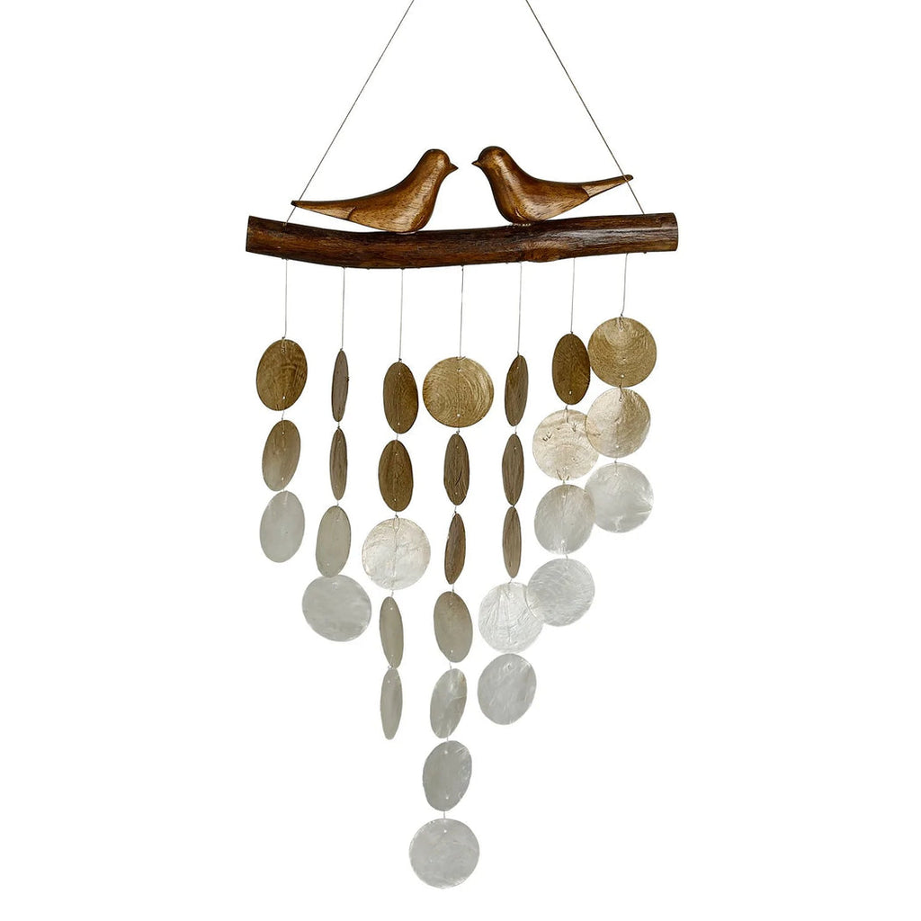 Love Birds Capiz Windchimes - Lighten Up Shop