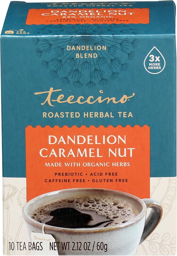 Teeccino Dandelion Caramel Nut Tea - Lighten Up Shop