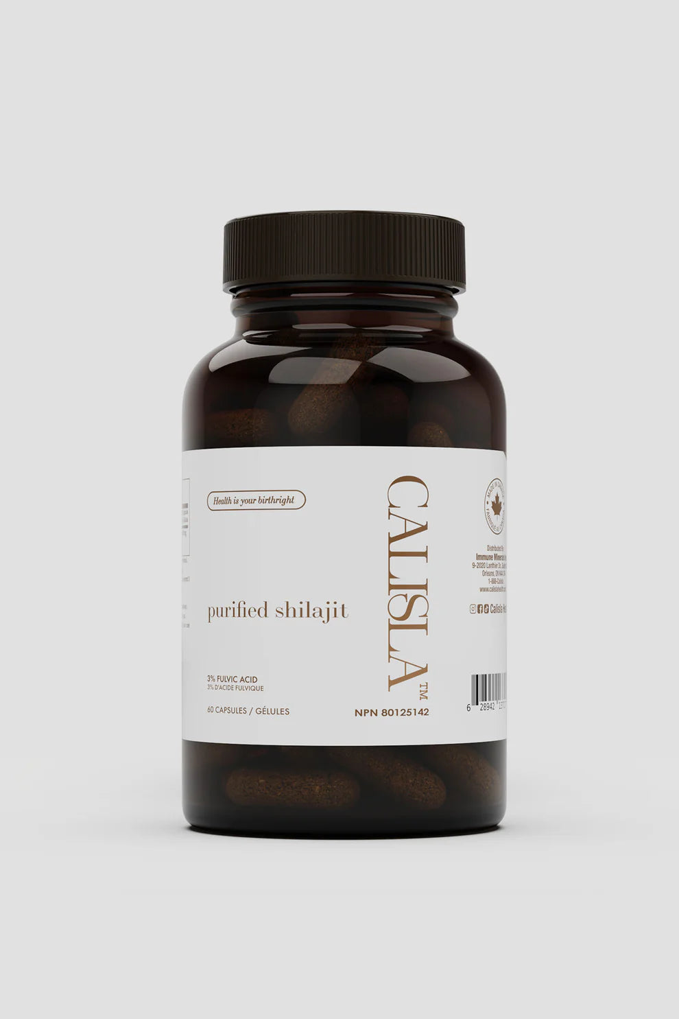 Calisla Purified Shilajit - 60 Capsules - Lighten Up Shop