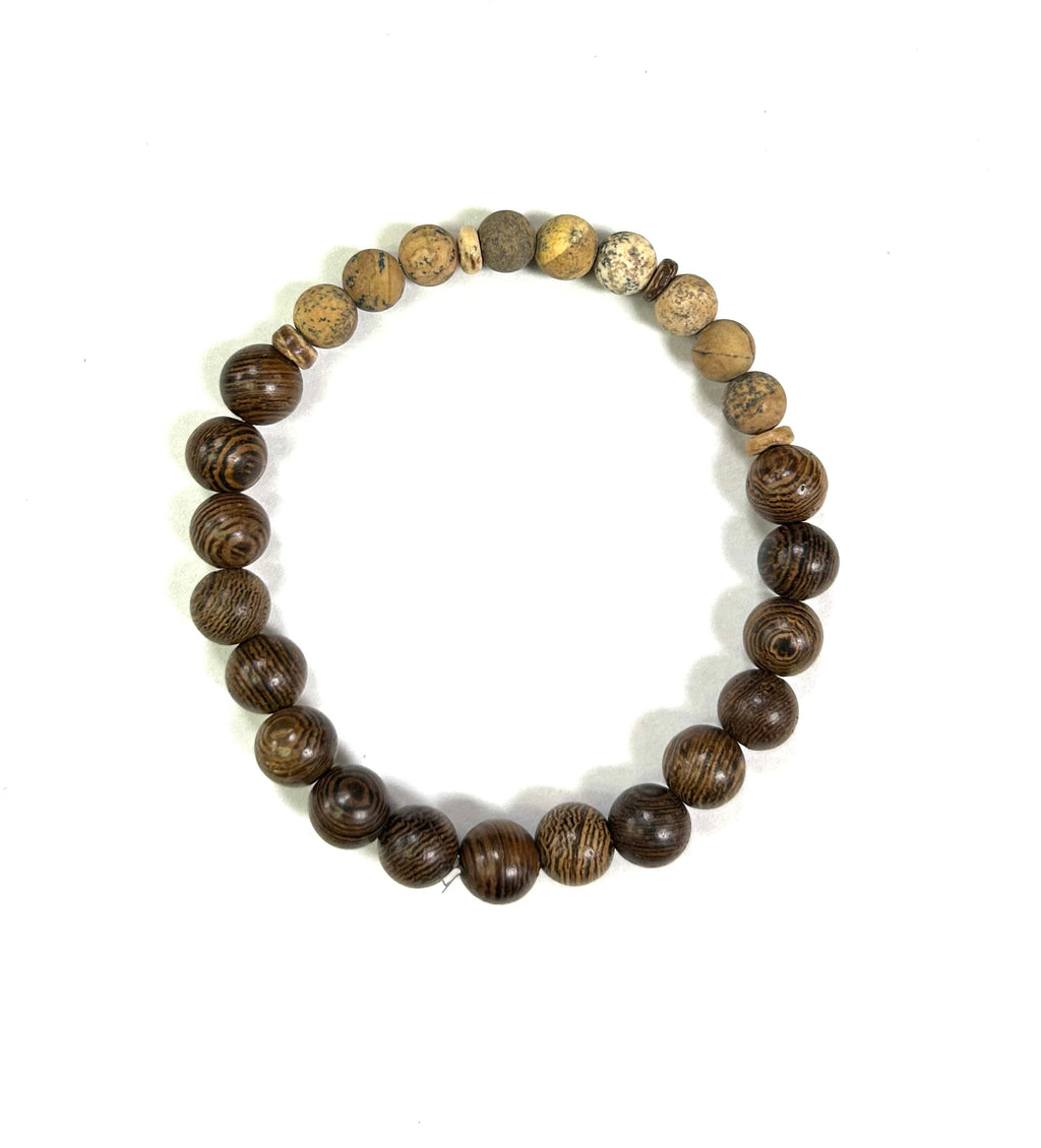 Landscape Jasper Wood Bracelet - Lighten Up Shop