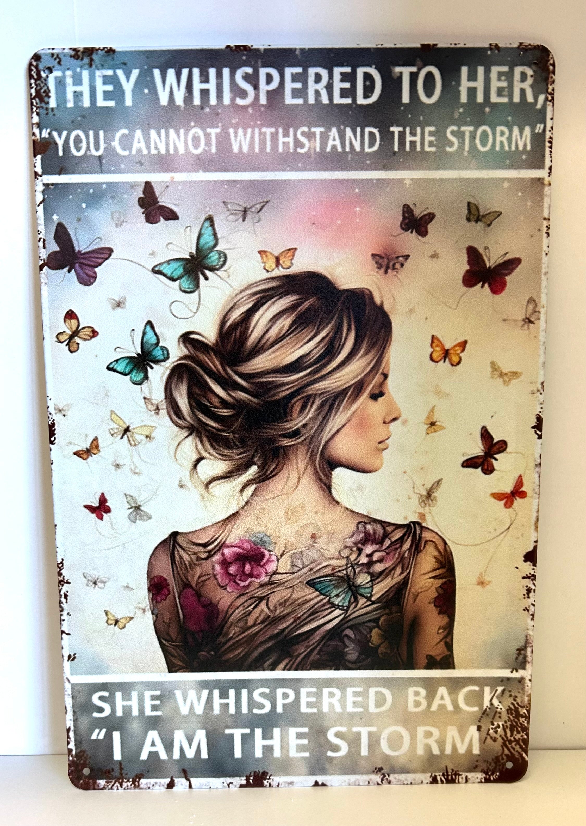 Metal Wall Plaque They Whispered to Her - Lighten Up Shop