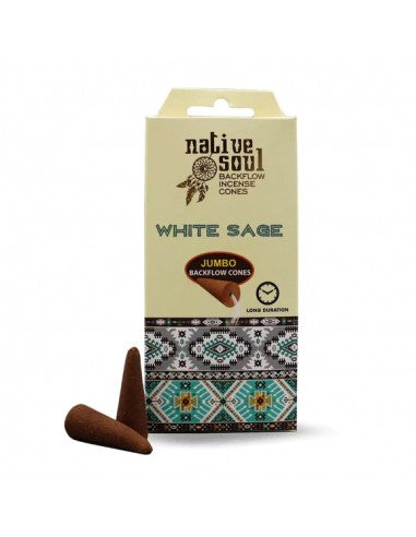 White Sage Backflow Incense Cones - Lighten Up Shop