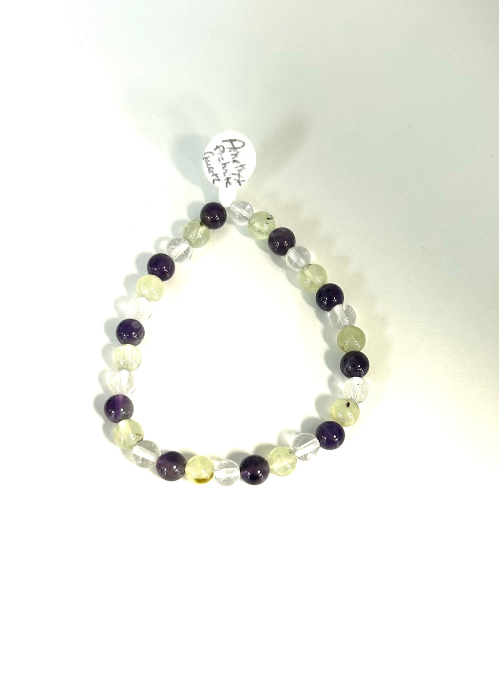 Amethyst, Prehnite, Quartz Bracelet - Lighten Up Shop