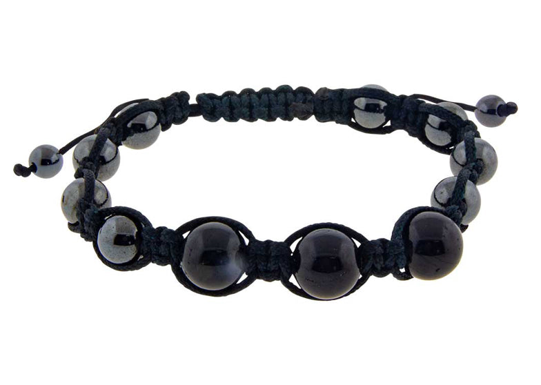 Black Tourmaline / Hematite Bracelet 8mm - Lighten Up Shop