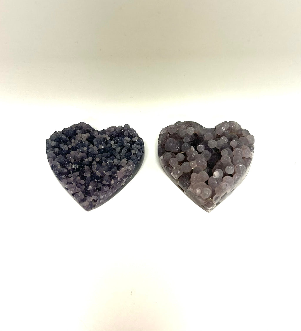 Grape Agate Heart 1.75” - Lighten Up Shop