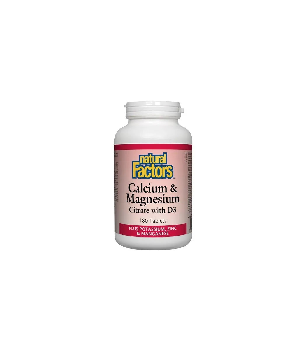 Calcium and Magnesium Citrate with D3 180 tablets - Lighten Up Shop