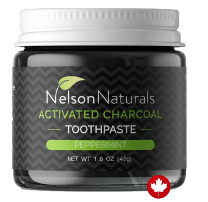 Nelson Naturals Activated Charcoal Toothpaste - Peppermint