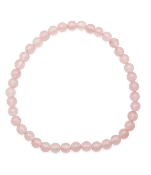 Rose Quartz Bracelet 4mm - Lighten Up Shop