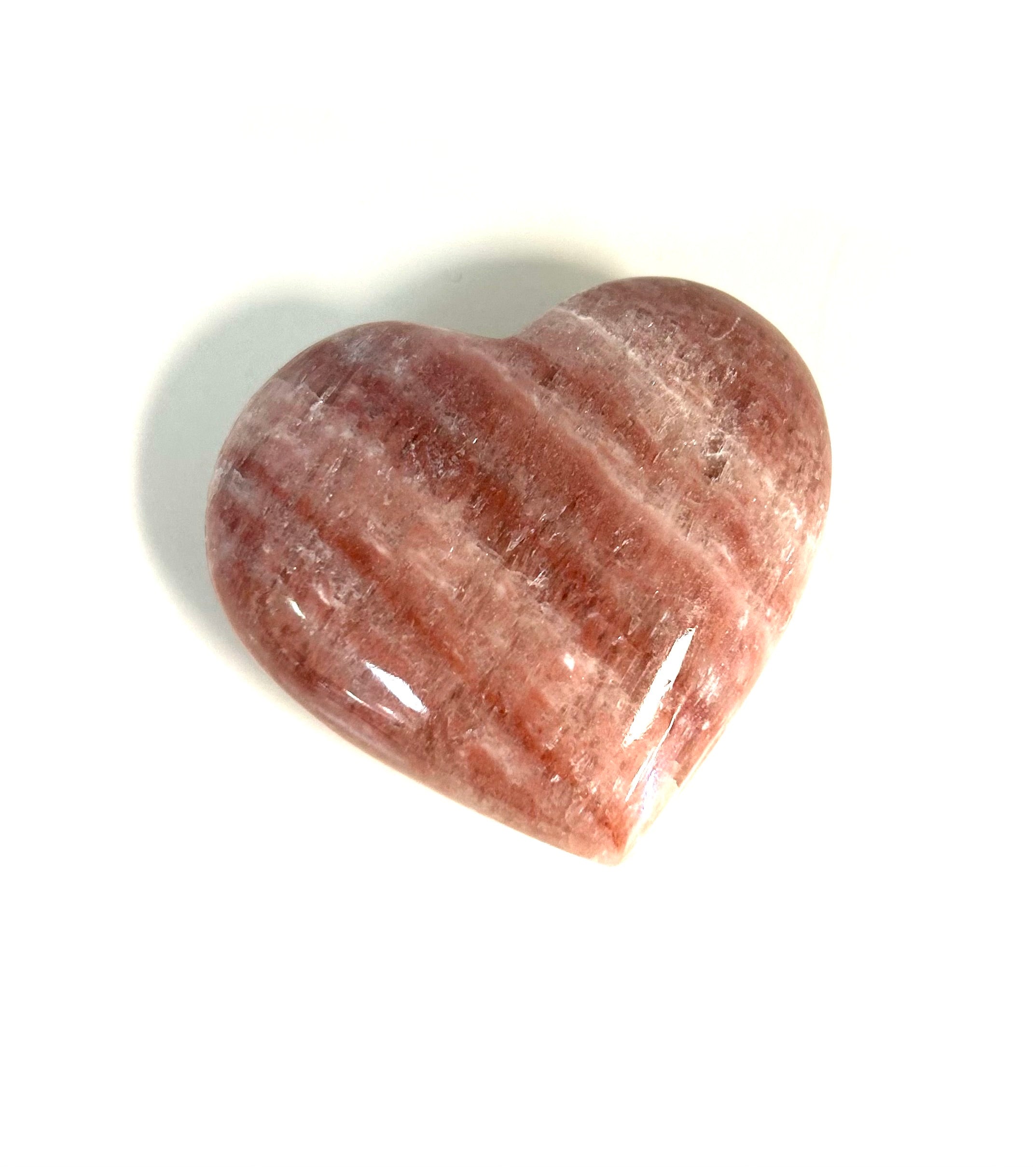 Strawberry Himalayan Calcite Heart - Lighten Up Shop