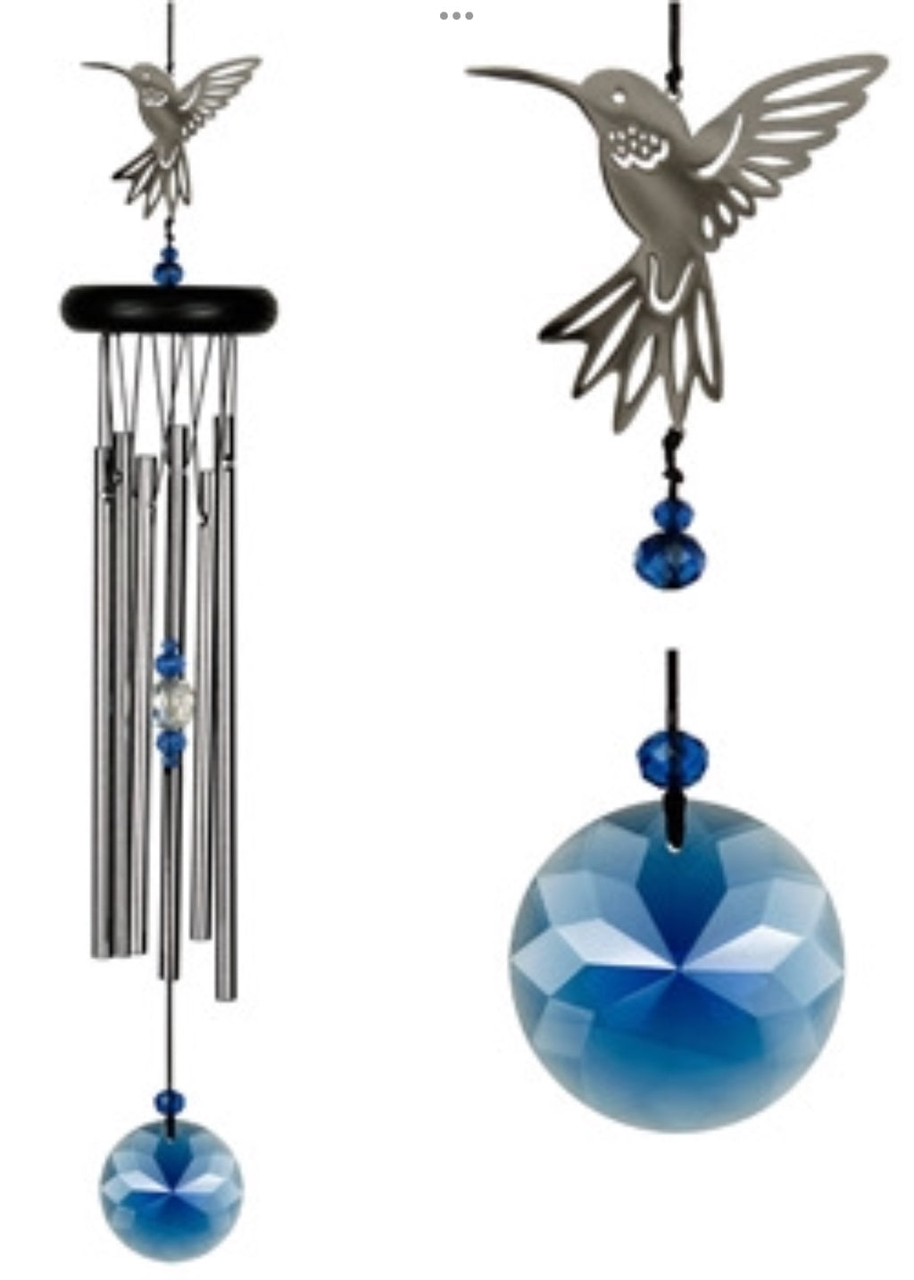Hummingbird Blue Windchime - Lighten Up Shop