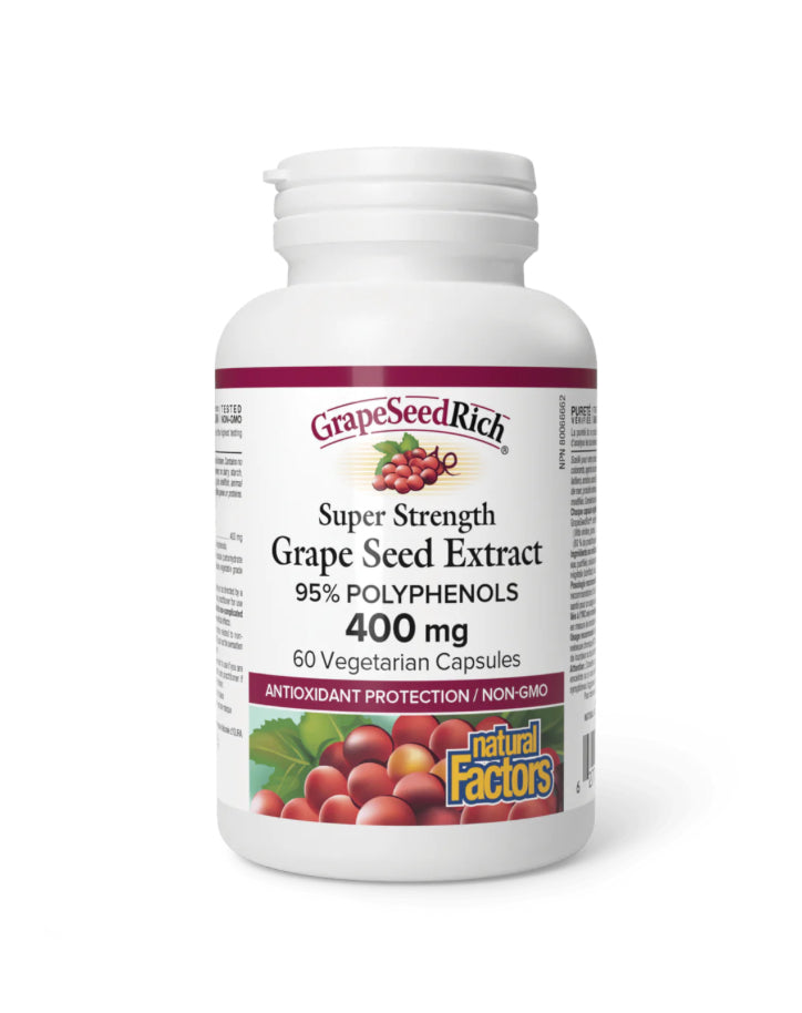 GrapeSeedRich Super Strength Grape Seed Extract 400 mg - 60 Capsule - Lighten Up Shop