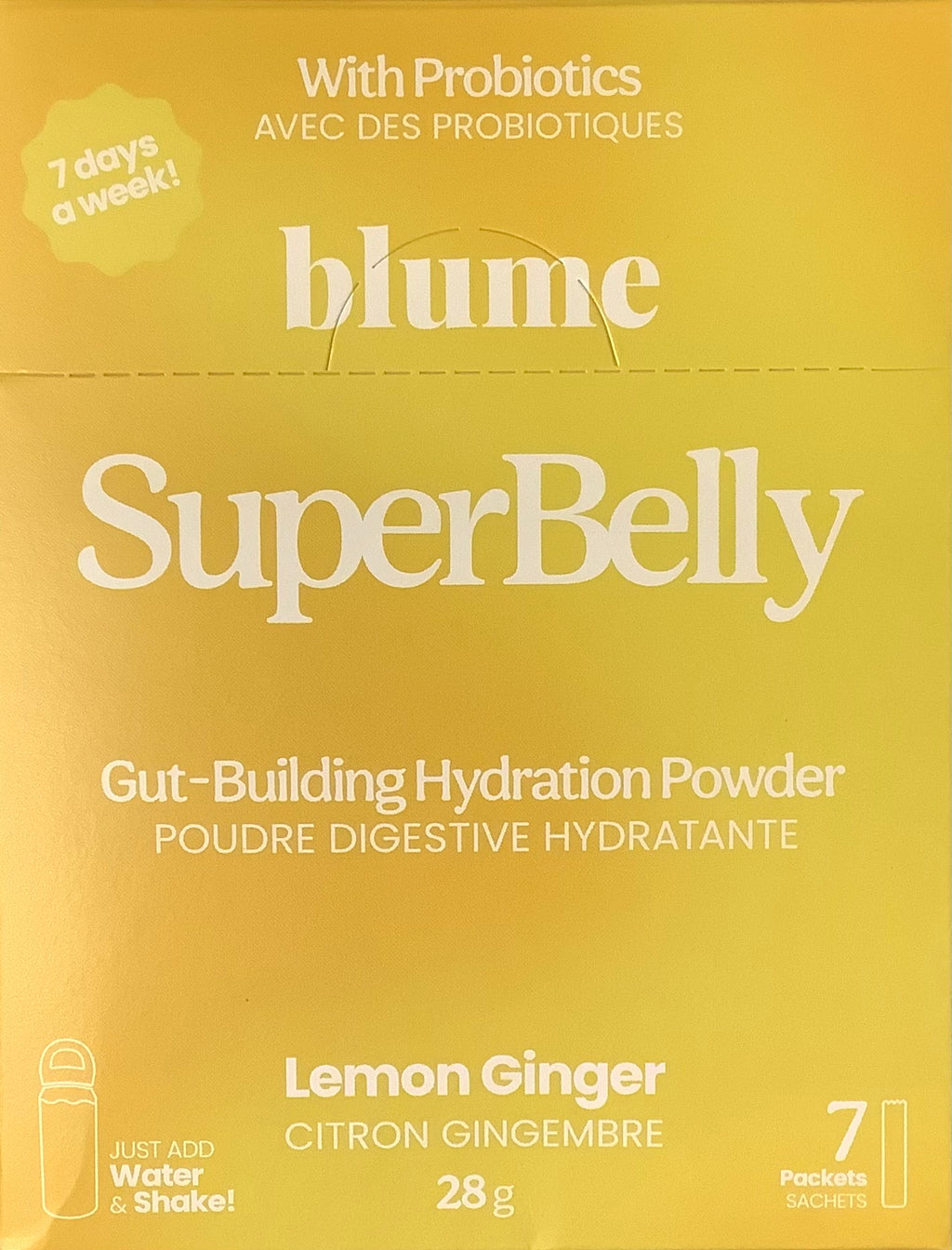 Blume SuperBelly Gut-Building Hydration Powder (7 Packets) - Lemon Ginger - Lighten Up Shop