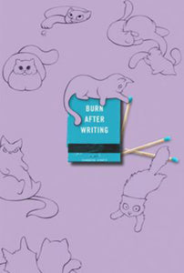 Burn After Writing Journal (Purple Cats)