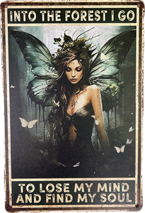 Metal Wall Plaque IntoThe Forest I Go - Lighten Up Shop
