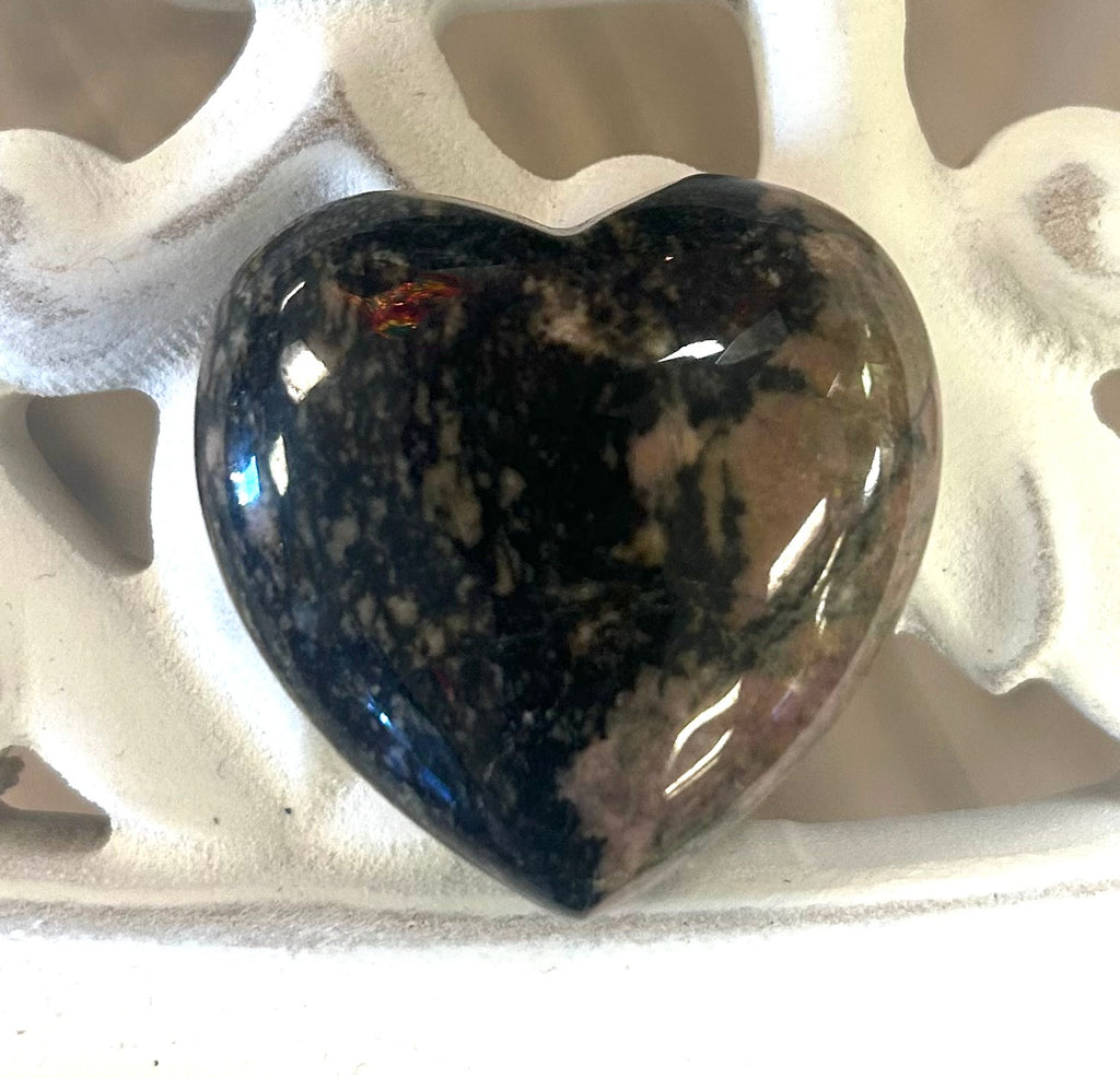 Rhodonite Heart 1.5" - Lighten Up Shop