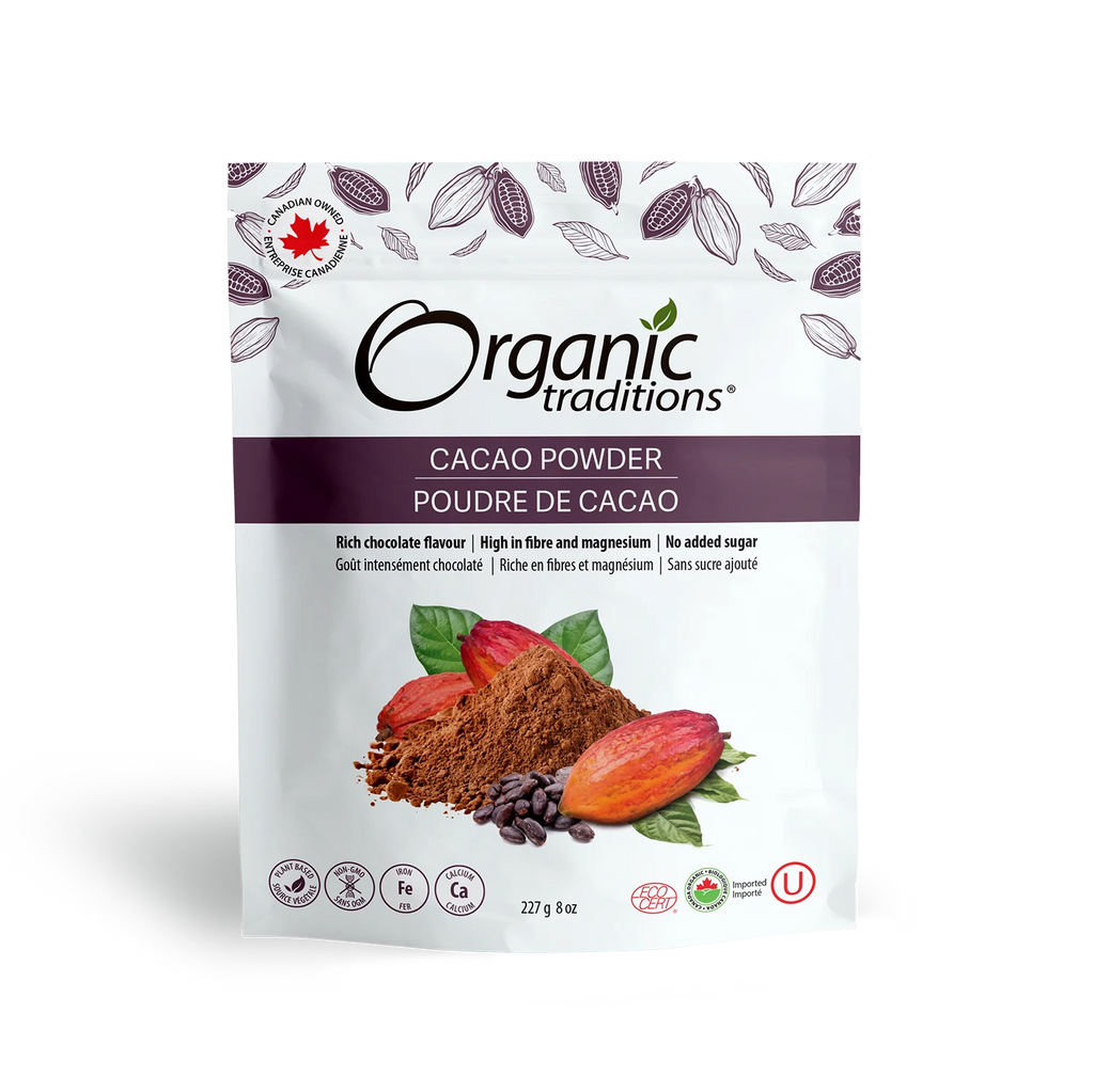 Organic Traditions Cacao Powder 227 grams - Lighten Up Shop