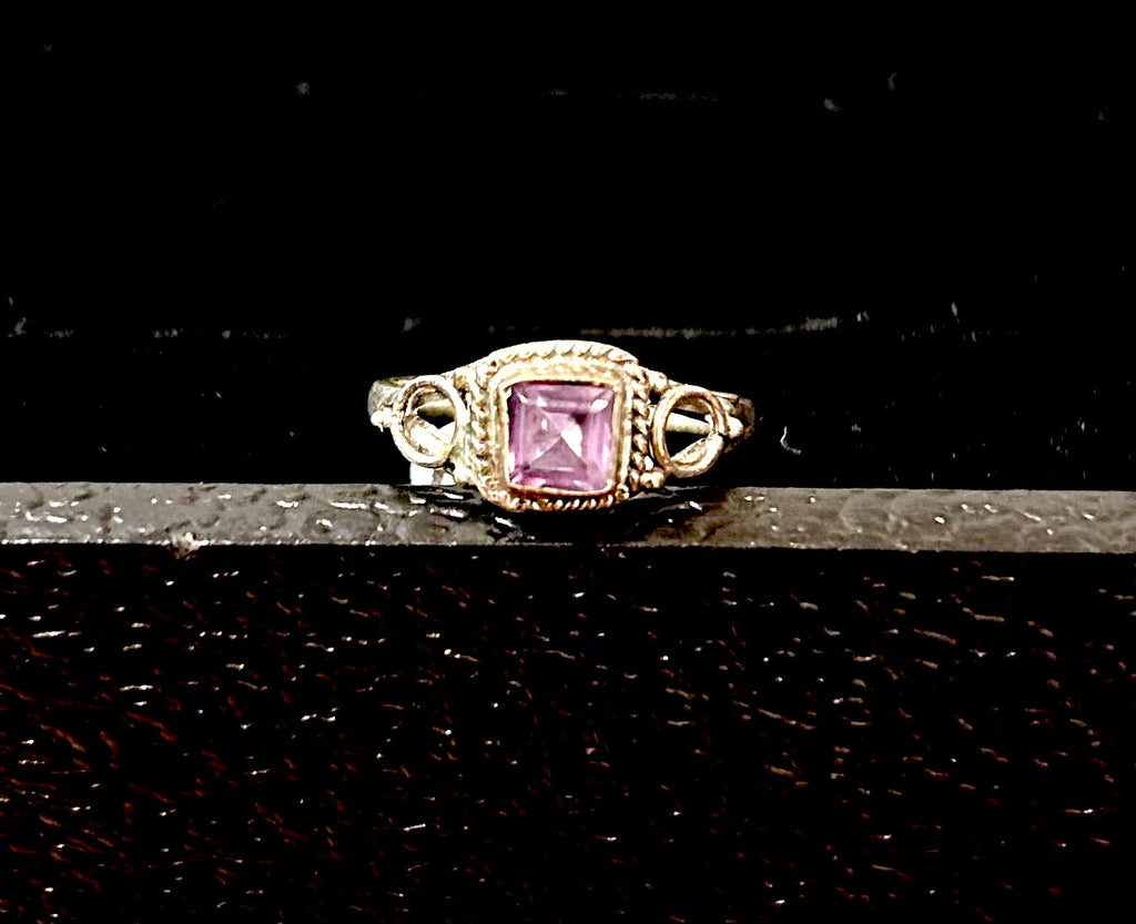 Amethyst Ring Square - Size 7 ($35) - Lighten Up Shop