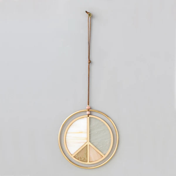 Stained Glass Light Catcher - Peace Sign - Lighten Up Shop