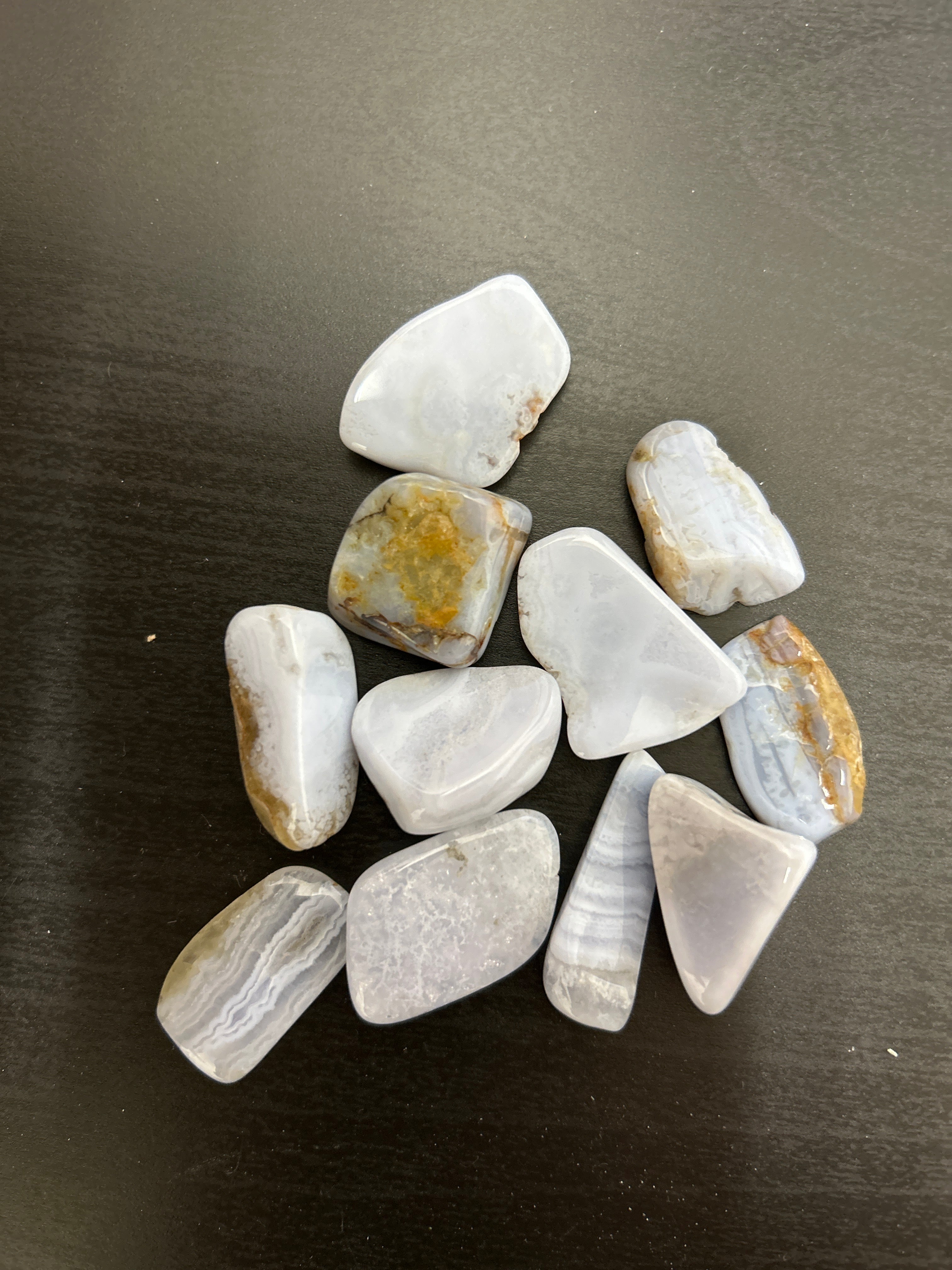 Blue Lace Agate Loose Tumbled (Per Piece) - Lighten Up Shop