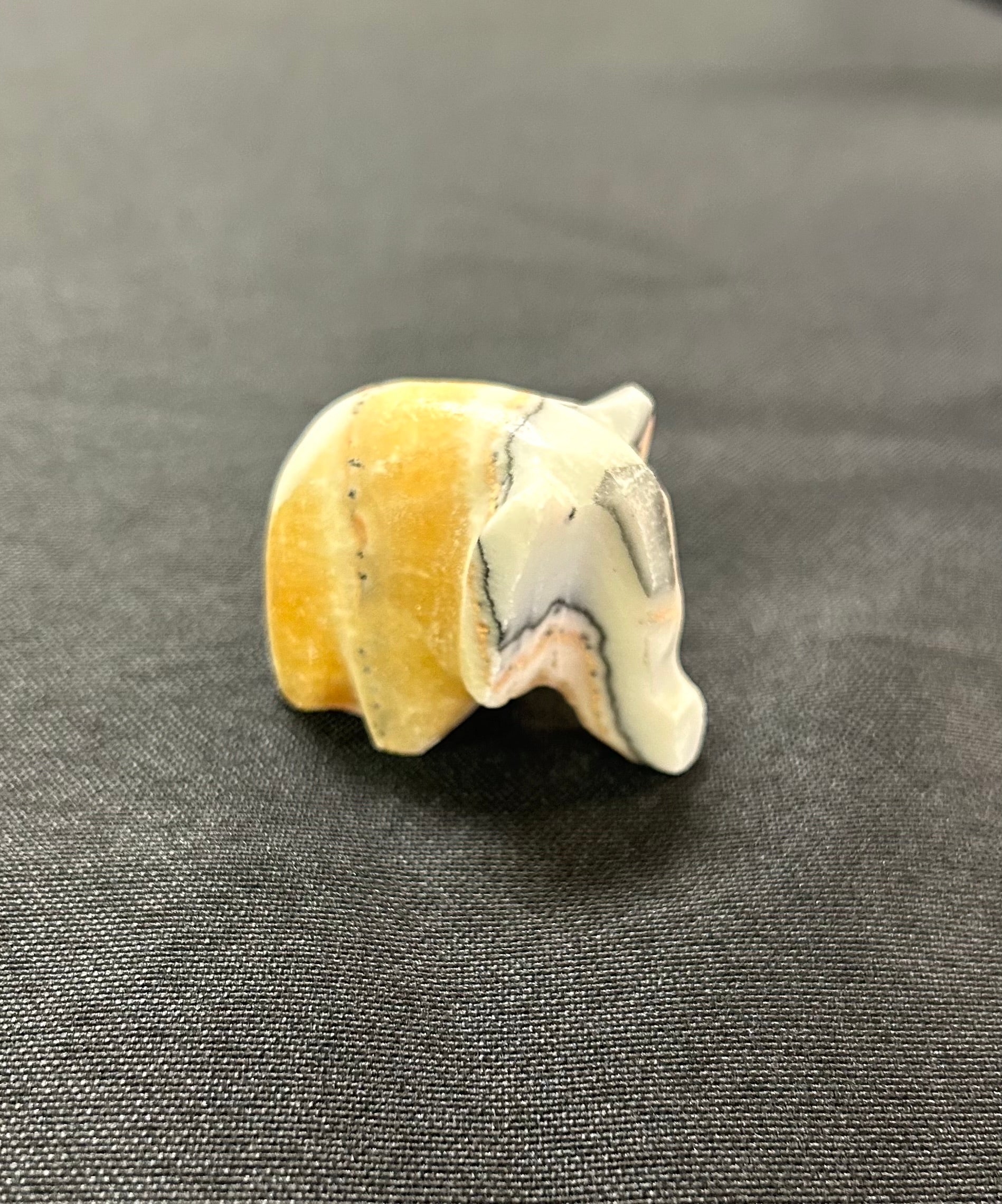 Black Phantom Calcite Elephant