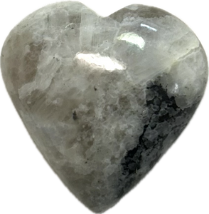 Rainbow Moonstone Heart 2” - Lighten Up Shop