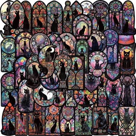 Stickers - Metaphysical, Evil Eye, Witchy, Mandala, Mushroom, Dragon, Moths, Crystals, Mystical Cats - Lighten Up Shop