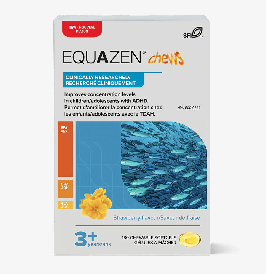 Equazen ADHD Supplement - 180 Strawberry Chewable Softgels - Lighten Up Shop