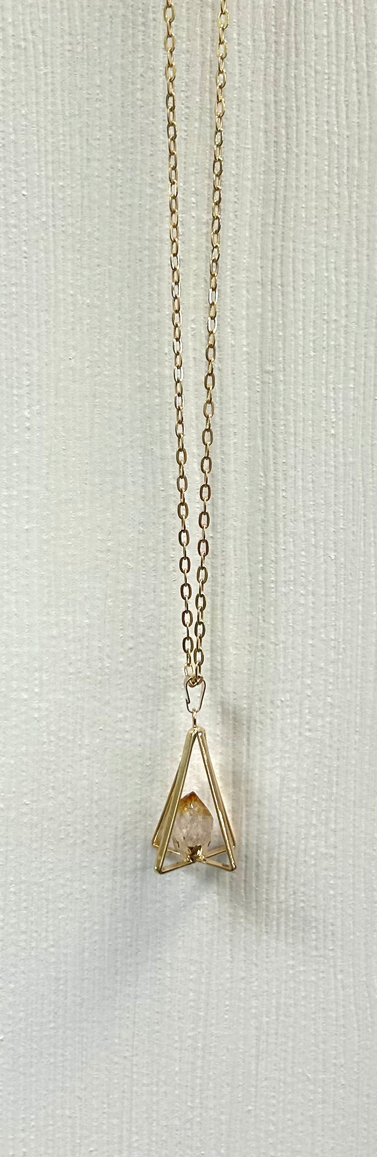 Citrine Pyramid Necklace - Lighten Up Shop