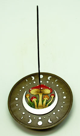 Mushroom Moon Phase Incense Burner - Lighten Up Shop