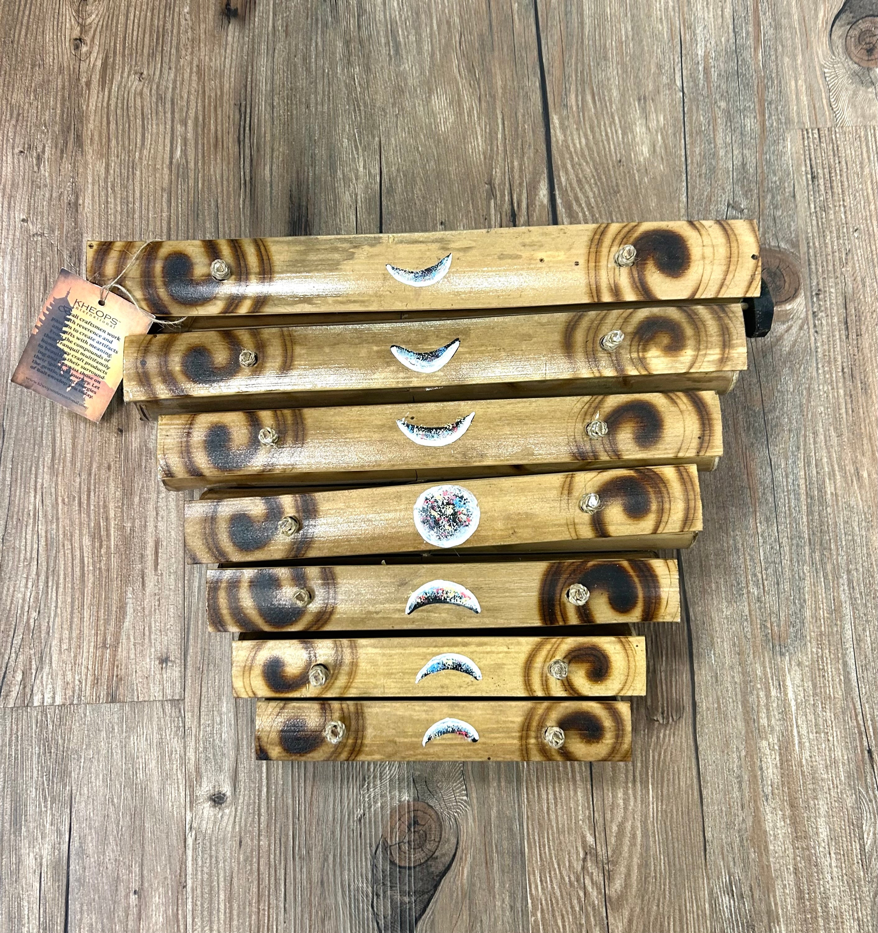 Bamboo Hand Painted Xylophone - Moon Phases - Lighten Up Shop