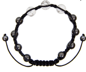 Howlite / Hematite Bracelet 8mm - Lighten Up Shop