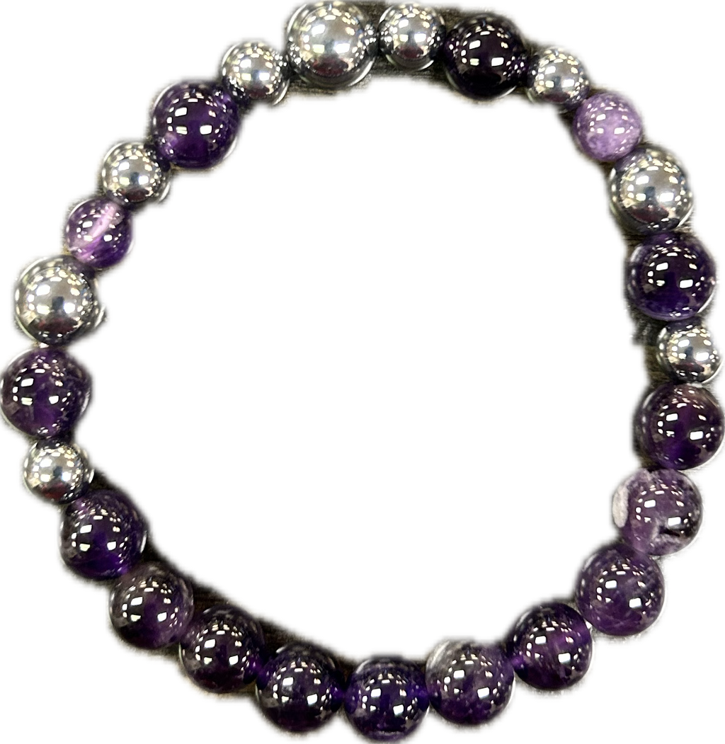 Terahertz & Amethyst Bracelet - Lighten Up Shop