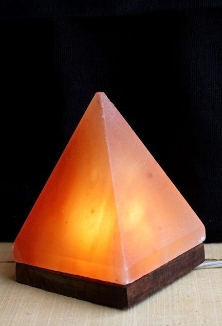 Pyramid Salt Rock Lamp - Lighten Up Shop