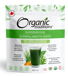 Organic Traditions Supergreens  100g - Lighten Up Shop