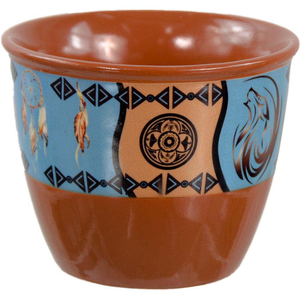 Ceramic Smudge Pot Brown 3.5” - Lighten Up Shop