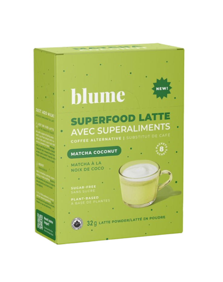 Blume Superfood Latte  (8 Packets) - Matcha Coconut - Lighten Up Shop