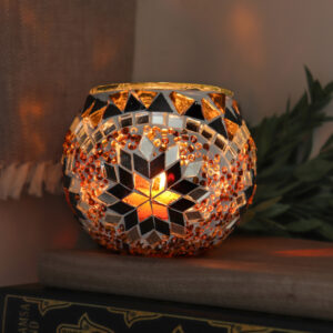 Turkish Mosaic Candle Holder - Earth - Lighten Up Shop