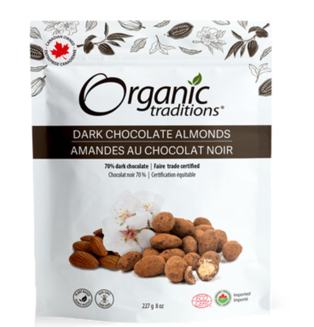 Organic Traditions Dark Chocolate Almonds 100g