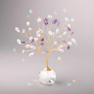 Tree of Life Suncatcher Freestanding - Amethyst/Protection - Lighten Up Shop