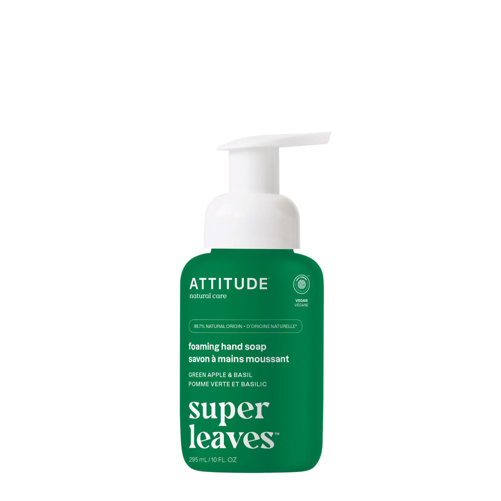 Attitude Foaming Hand Soap - Green Apple & Basil 10oz - Lighten Up Shop