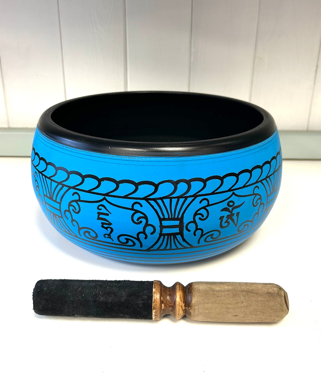 Blue Carved Medicine Buddha Singing Bowl 8” - Lighten Up Shop