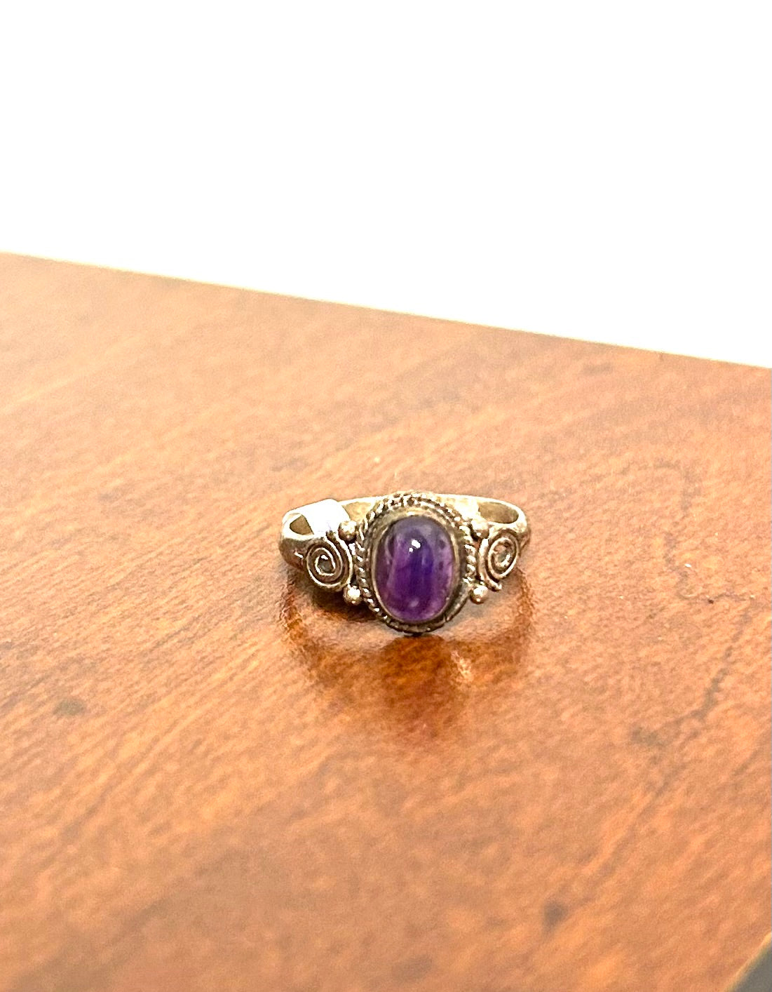 Amethyst Ring Oval ($35) - Lighten Up Shop