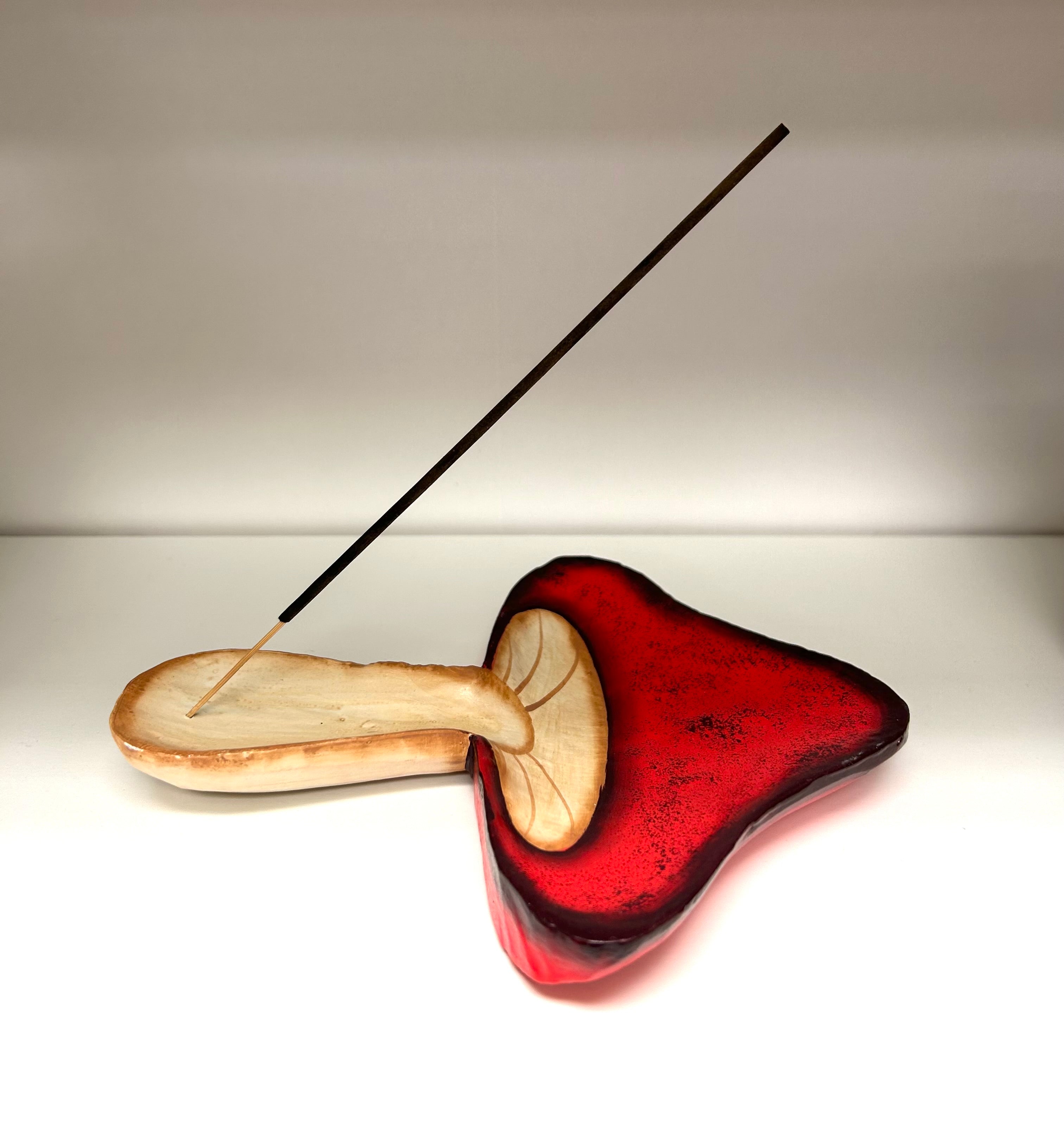 Wood Mushroom Incense Burner - Lighten Up Shop
