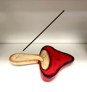 Wood Mushroom Incense Burner - Lighten Up Shop
