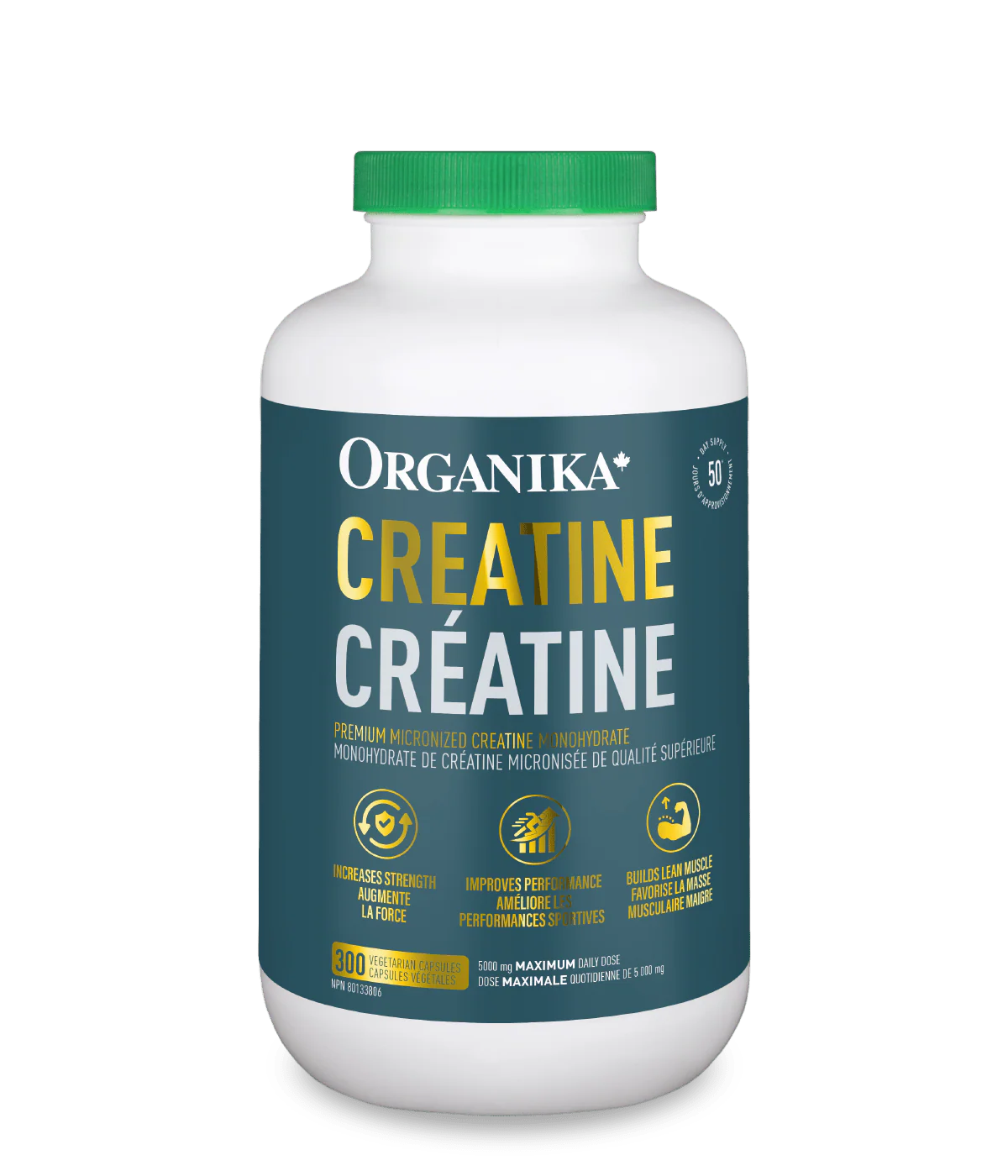 Organika Creatine Monohydrate - 300 Capsules