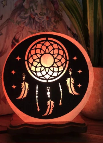Dreamcatcher Salt Rock Lamp - Lighten Up Shop