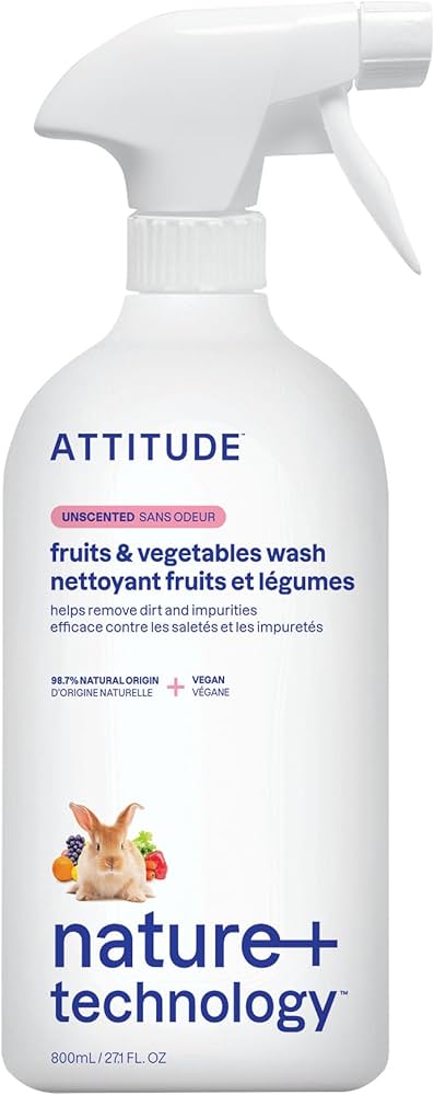 Attitude Fruit & Vegetable Wash  800ml - Lighten Up Shop