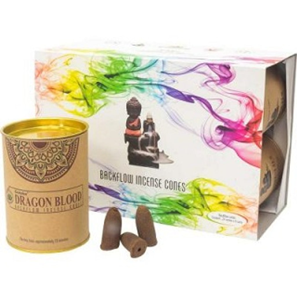 Dragon Blood Backflow Incense Cones - Lighten Up Shop