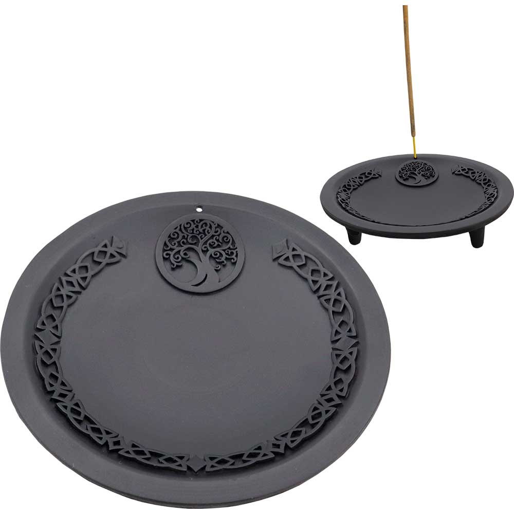 Cast Iron Offering Plate 7” - Tree of Life - Lighten Up Shop